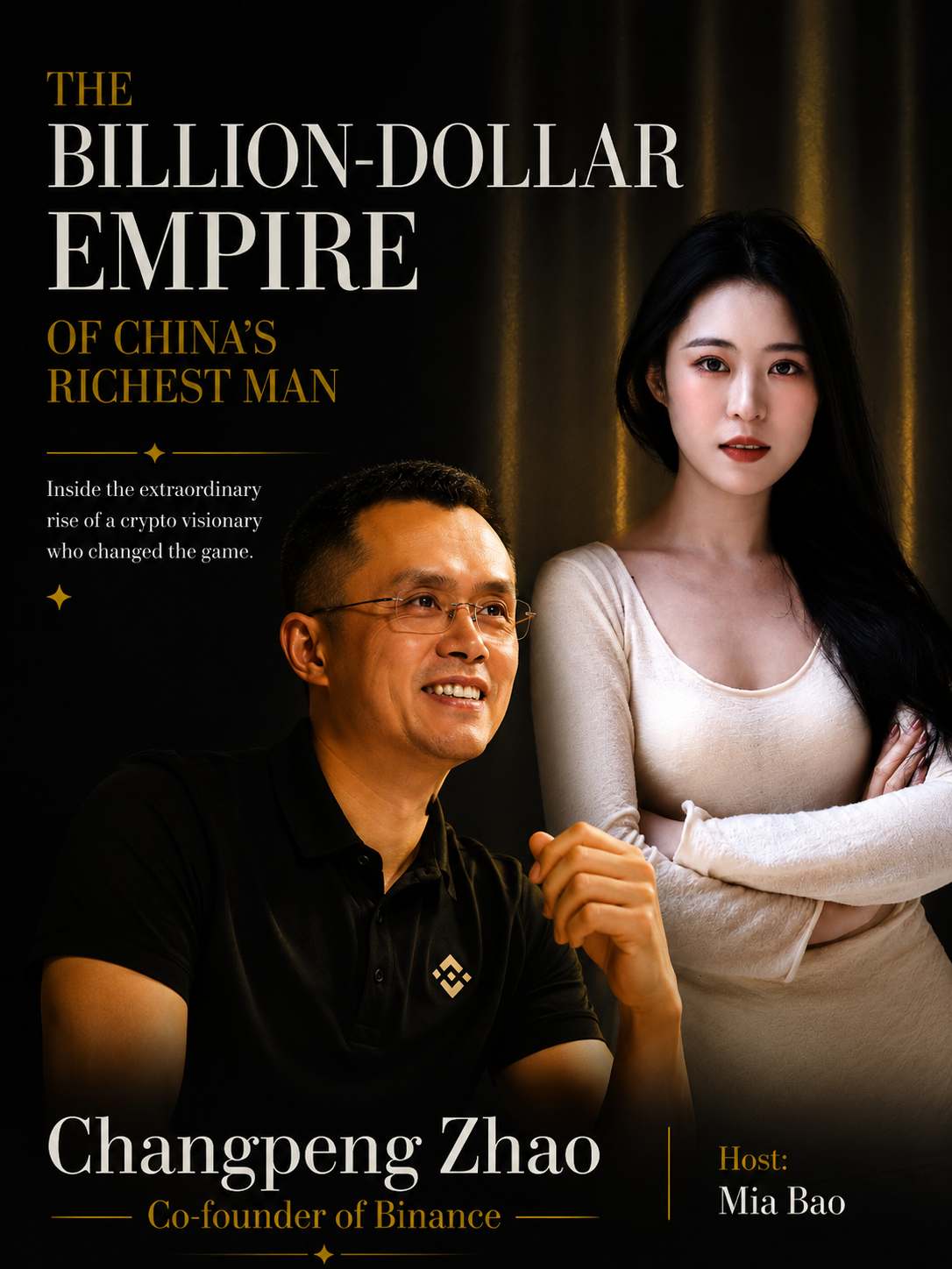 Changpeng Zhao interview poster